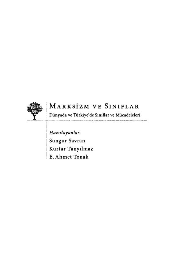 Sungur Savran — Marksizm ve Sınıflar
